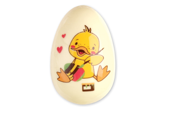 HUEVO GRANDE, POLLITO PINTOR